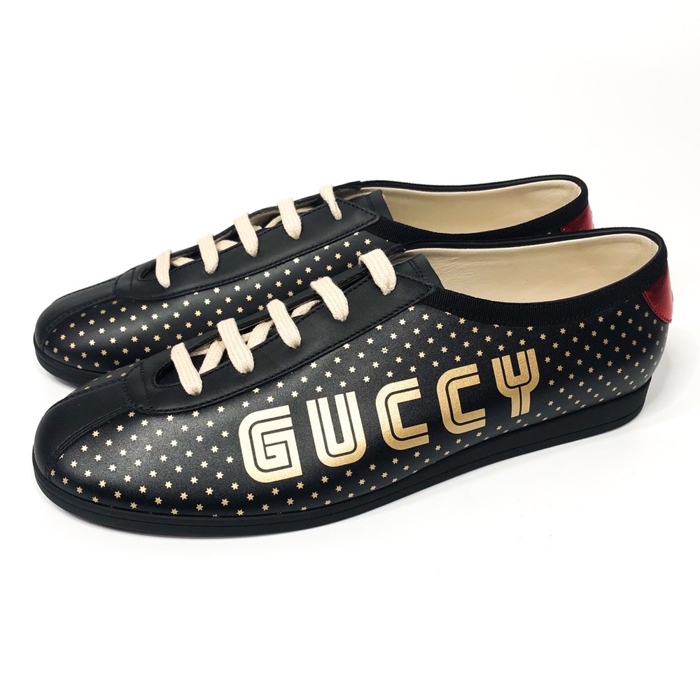 GUCCI Guccy Mens Black Falacer Sneaker Size 10 - Picture 1 of 8